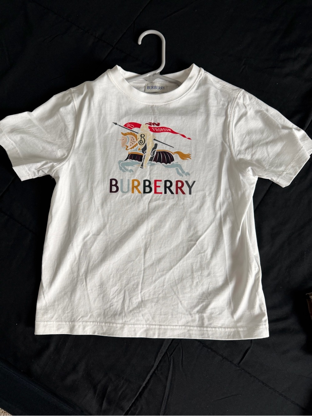 Burberry White Kids Logo Graphic Tee